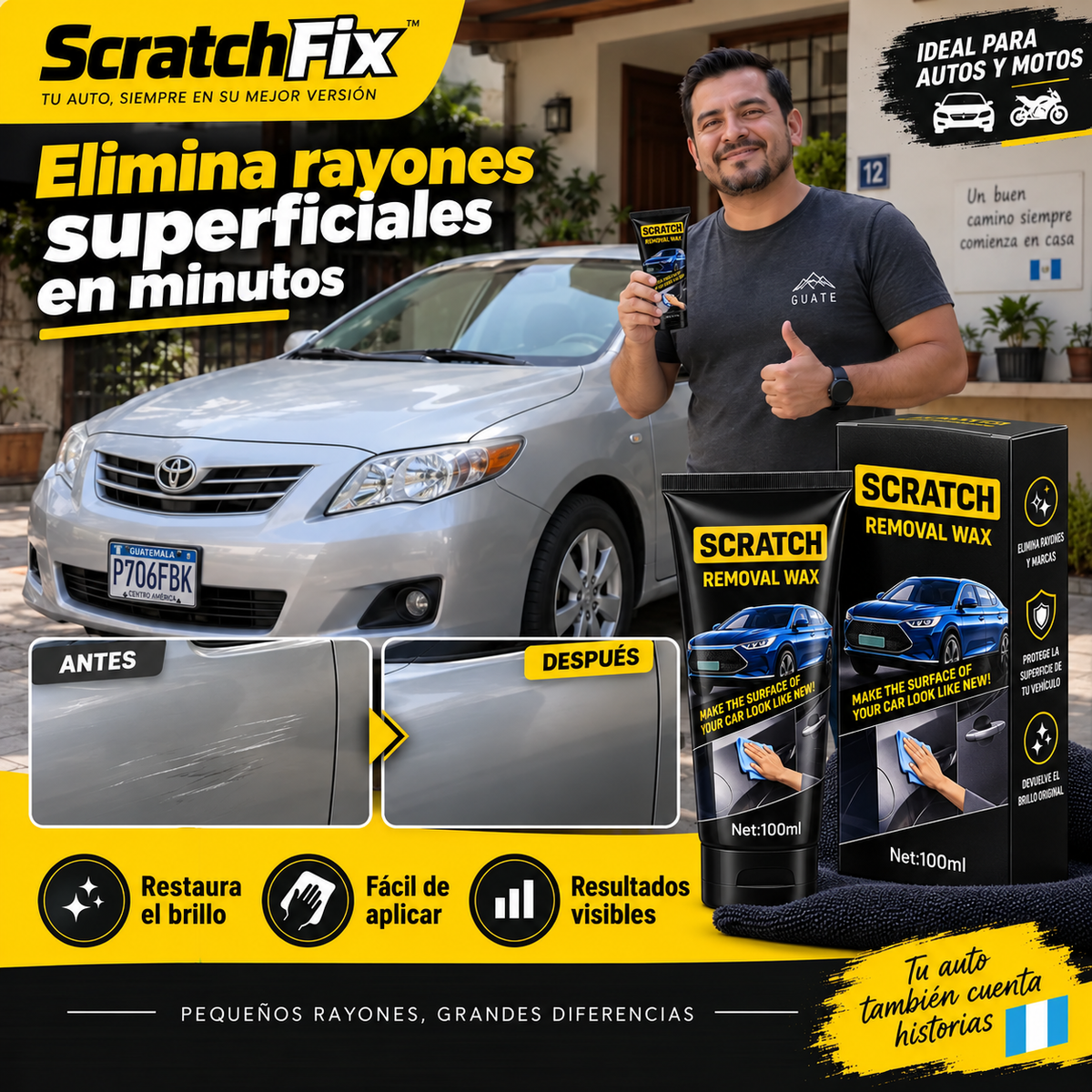 ScratchFix® – ¡Borra Esos Rayones que Hacen que tu Auto se Vea Viejo y Descuidado!